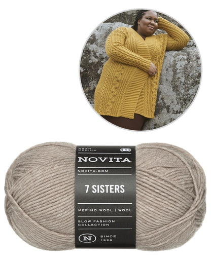 Lumo-neuletakki | rennosti ja pitkän mallisena Novitan 7 Sisters -langasta