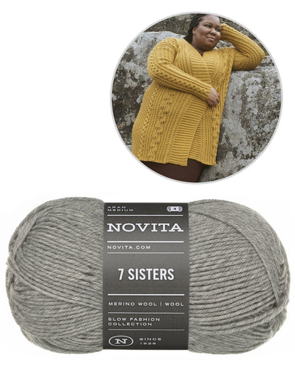 Lumo-neuletakki | rennosti ja pitkän mallisena Novitan 7 Sisters -langasta