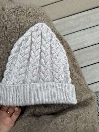 Fresno Hat | extra soft cable pattern made from Classic Cashmere by Cardiff