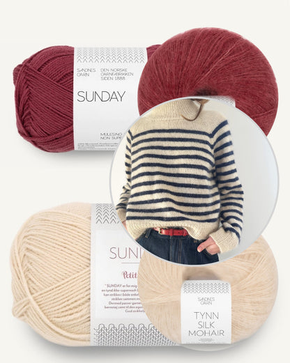 Malo Sweater | maritime stripes made from Sunday and Tynn Silk Mohair by Sandnes Garn