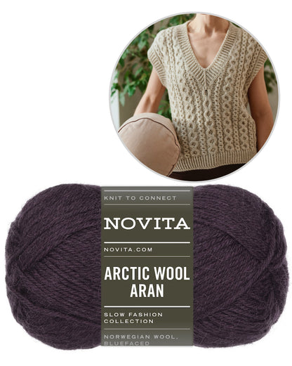 Mantra Pullunder | warmes Zopfmuster aus Arctic Wool von Novita