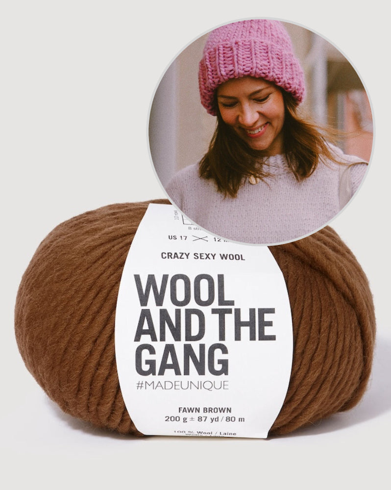 Marshmellow Beanie von Kutovakika mit Crazy Sexy Wool von Wool and the Gang 5