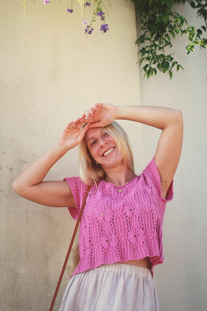 Woollahra Tee | Shirt mit wunderschönem Muster aus Mandarin Petit von Sandnes Garn