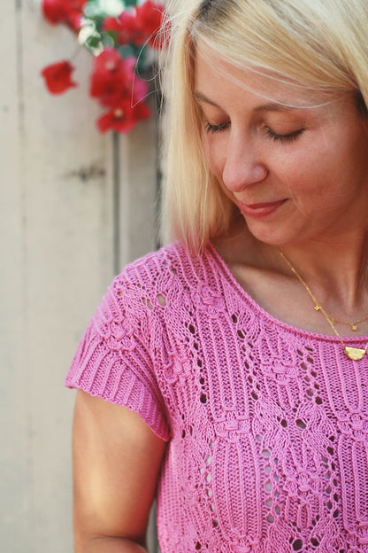 Woollahra Tee | Shirt mit wunderschönem Muster aus Mandarin Petit von Sandnes Garn