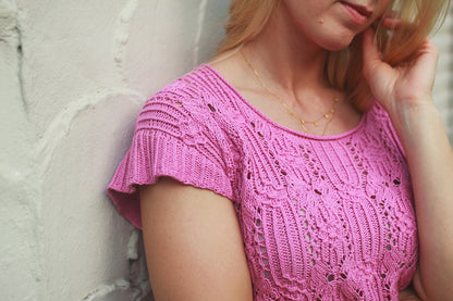 Woollahra Tee | Shirt mit wunderschönem Muster aus Mandarin Petit von Sandnes Garn