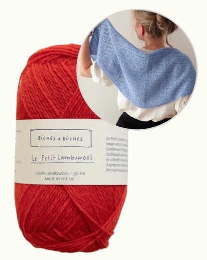 Meadowbright | romantic lace pattern in Le Petit Lambswool by Biches & Bûches