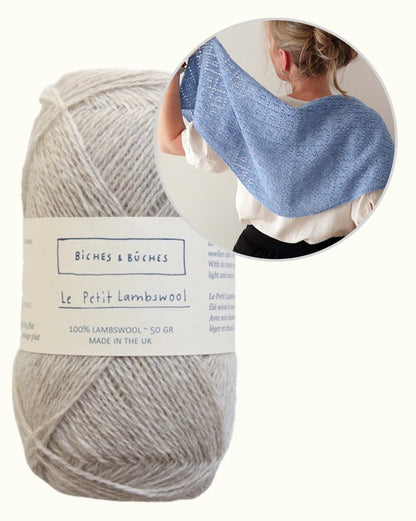 Meadowbright | romantic lace pattern in Le Petit Lambswool by Biches & Bûches