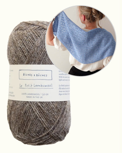 Meadowbright | romantic lace pattern in Le Petit Lambswool by Biches & Bûches