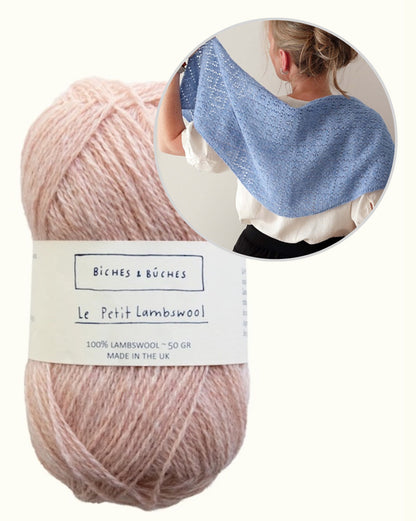 Meadowbright | romantic lace pattern in Le Petit Lambswool by Biches & Bûches