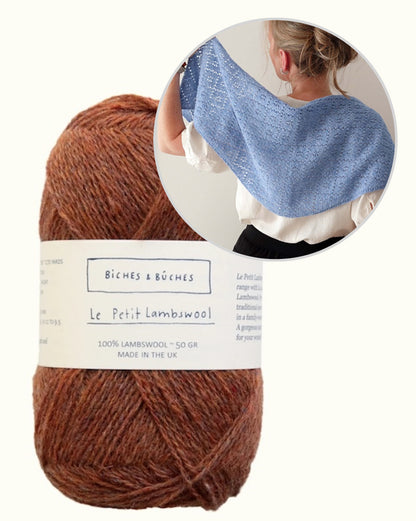 Meadowbright | romantic lace pattern in Le Petit Lambswool by Biches & Bûches