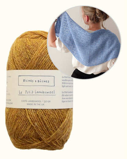Meadowbright | romantic lace pattern in Le Petit Lambswool by Biches & Bûches