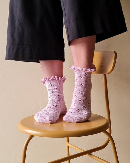 Midsummer Dancer Socks | fortryllende flæsesokker med cashmere premium
