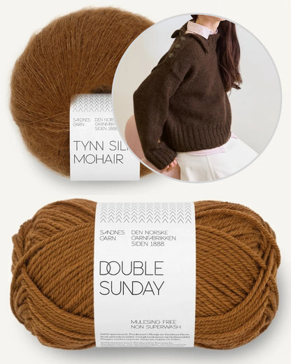 Mina Sweater | casual oversized sweater from Double Sunday and Tynn Silk Mohair by Sandnes Garn
