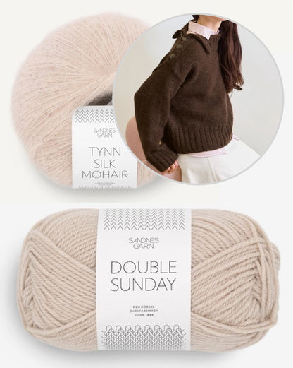 Mina Sweater | casual oversized sweater from Double Sunday and Tynn Silk Mohair by Sandnes Garn