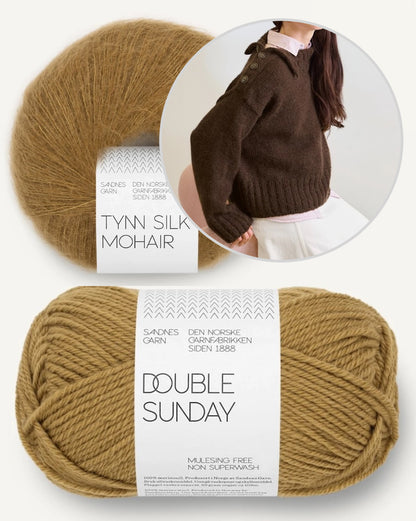 Mina Sweater | casual oversized sweater from Double Sunday and Tynn Silk Mohair by Sandnes Garn