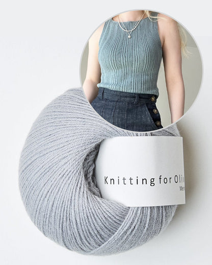 Mixed Rib Cami | top med ribmønster i Merino fra Knitting for Olive