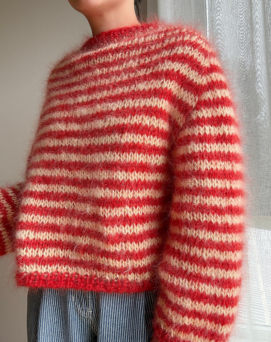 Miyu Sweater | varm med fina ränder av Ballerina Chunky Mohair från Sandnes Garn