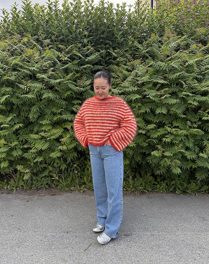 Miyu Sweater | varm med fina ränder av Ballerina Chunky Mohair från Sandnes Garn