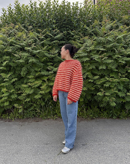 Miyu Sweater | varm med fina ränder av Ballerina Chunky Mohair från Sandnes Garn