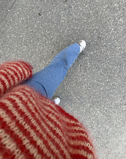 Miyu Sweater | varm med fina ränder av Ballerina Chunky Mohair från Sandnes Garn