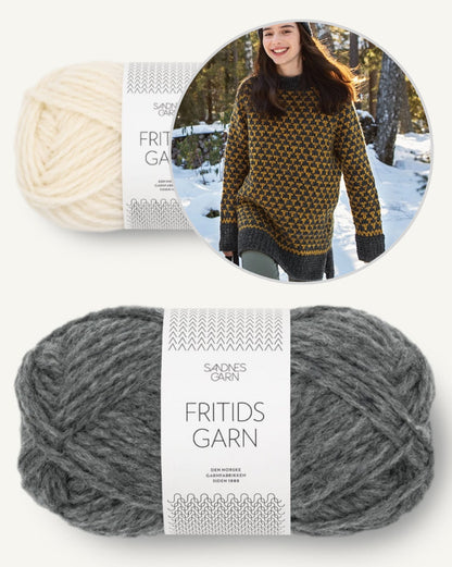 Mogen Sweater | graphic pattern made from Fritidsgarn by Sandnes Garn