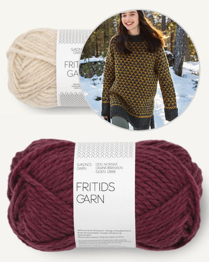 Mogen Sweater | graphic pattern made from Fritidsgarn by Sandnes Garn