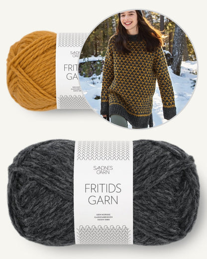 Mogen Sweater | graphic pattern made from Fritidsgarn by Sandnes Garn
