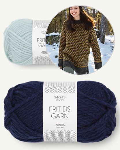Mogen Sweater | graphic pattern made from Fritidsgarn by Sandnes Garn