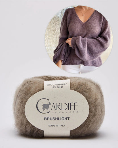 Mollis Sweater Blouse | zart und weich aus Brushlight von Cardiff Cashmere