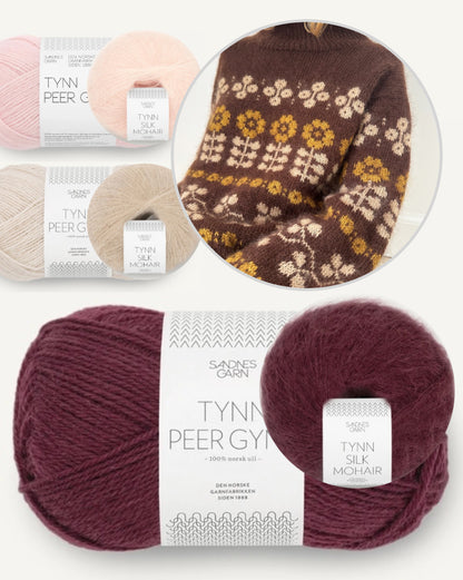 Mona Sweater | Flowerpower aus Tynn Peer Gynt und Tynn Silk Mohair von Sandnes Garn