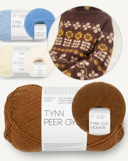 Mona Sweater | Flowerpower aus Tynn Peer Gynt und Tynn Silk Mohair von Sandnes Garn