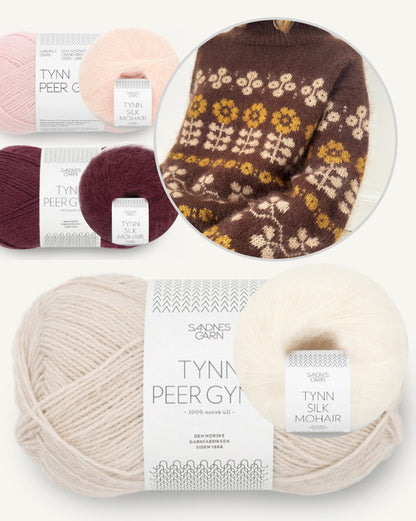 Mona Sweater | Flowerpower aus Tynn Peer Gynt und Tynn Silk Mohair von Sandnes Garn