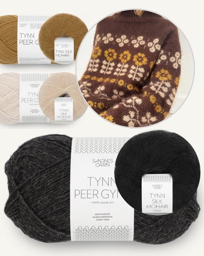 Mona Sweater | Flowerpower aus Tynn Peer Gynt und Tynn Silk Mohair von Sandnes Garn