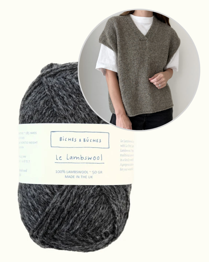 Moon Set Slipover | afslappet basisvest i Le Lambswool fra Biches & Bûches