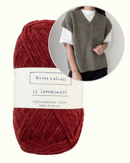 Moon Set Slipover | afslappet basisvest i Le Lambswool fra Biches & Bûches