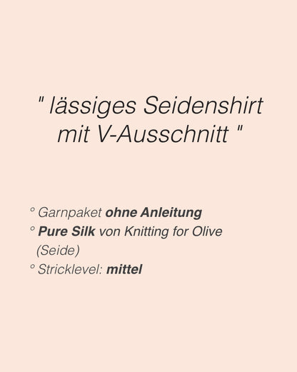 Moon Set Tee | lässiges Seidenshirt aus Pure Silk von Knitting for Olive