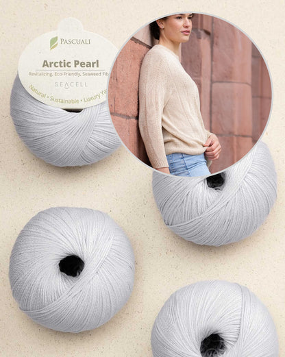 Moon Weave Sweater | zart seidige Textur aus Arctic Pearl von Pascuali