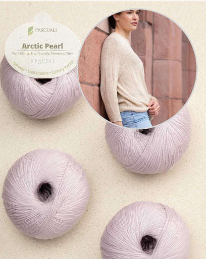 Moon Weave Sweater | zart seidige Textur aus Arctic Pearl von Pascuali