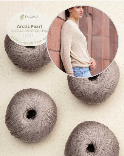 Moon Weave Sweater | zart seidige Textur aus Arctic Pearl von Pascuali