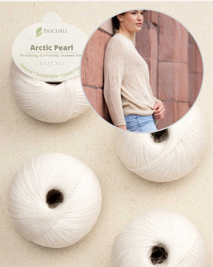 Moon Weave Sweater | zart seidige Textur aus Arctic Pearl von Pascuali