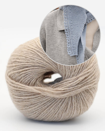 Mosse Mini Scarf | super easy mini scarf made from Alva Cashmere Revive by BC Garn