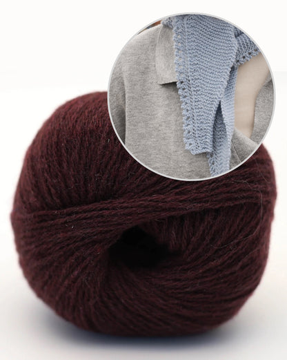 Mosse Mini Scarf | super easy mini scarf made from Alva Cashmere Revive by BC Garn