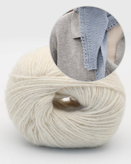 Mosse Mini Scarf | super easy mini scarf made from Alva Cashmere Revive by BC Garn
