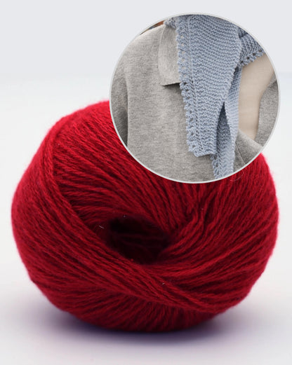 Mosse Mini Scarf | super easy mini scarf made from Alva Cashmere Revive by BC Garn
