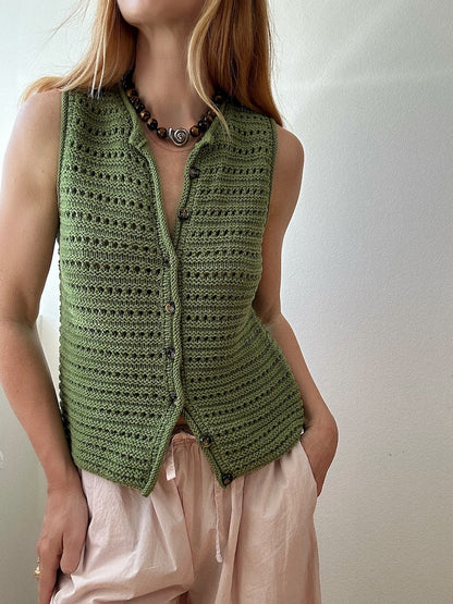Gilet n° 10 | gilet aéré en mérinos et pure soie de Knitting for Olive