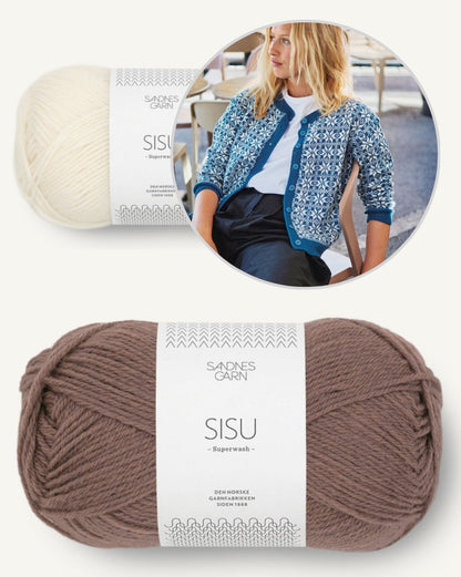 Veste Myrdal | motif norvégien classique en Sisu de Sandnes Garn