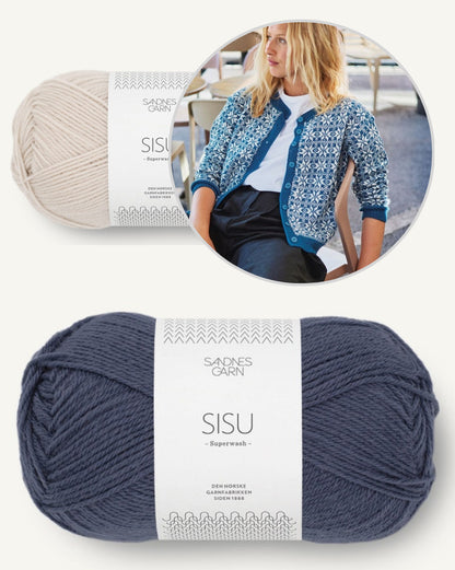 Veste Myrdal | motif norvégien classique en Sisu de Sandnes Garn