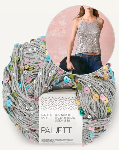 Top Nia | top glitterato in paillettes di Sandnes Garn
