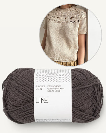 Noomi Tee | delicate shell pattern made from Line by Sandnes Garn