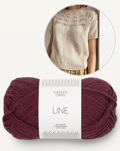 Noomi Tee | delicate shell pattern made from Line by Sandnes Garn